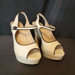 Lauren Conrad  Winnie cream and black heels